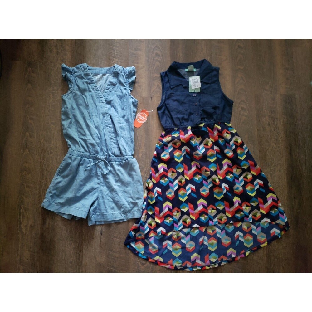 Girls Sz 6 Lot Of 2 Summer Dress & Romper